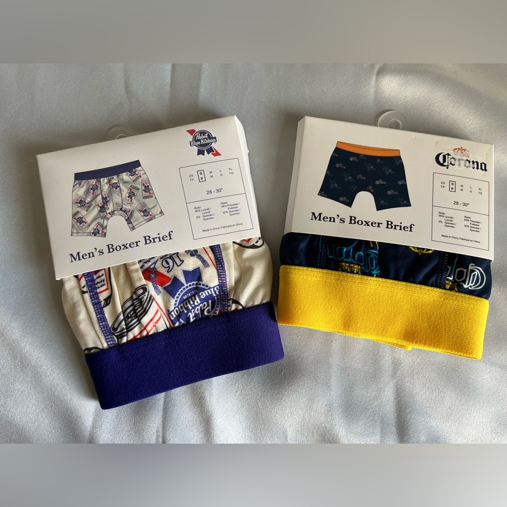 Bioworld Corona and Pabst Blue Ribbon Set of 2 Boxer Briefs